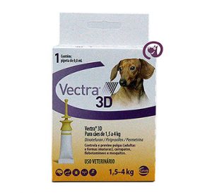 Imagem Vectra 3D AntiPulgas e Carrapatos Cães 1,5 a 4kg