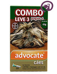 Imagem COMBO Advocate Cães até 4kg 0,4ml