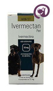 Imagem Ivermectan Pet 12mg 18 comp. Sarna Cães