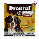 Imagem Drontal Plus Carne Cães 35kg 2 comp (vermífugo oral)